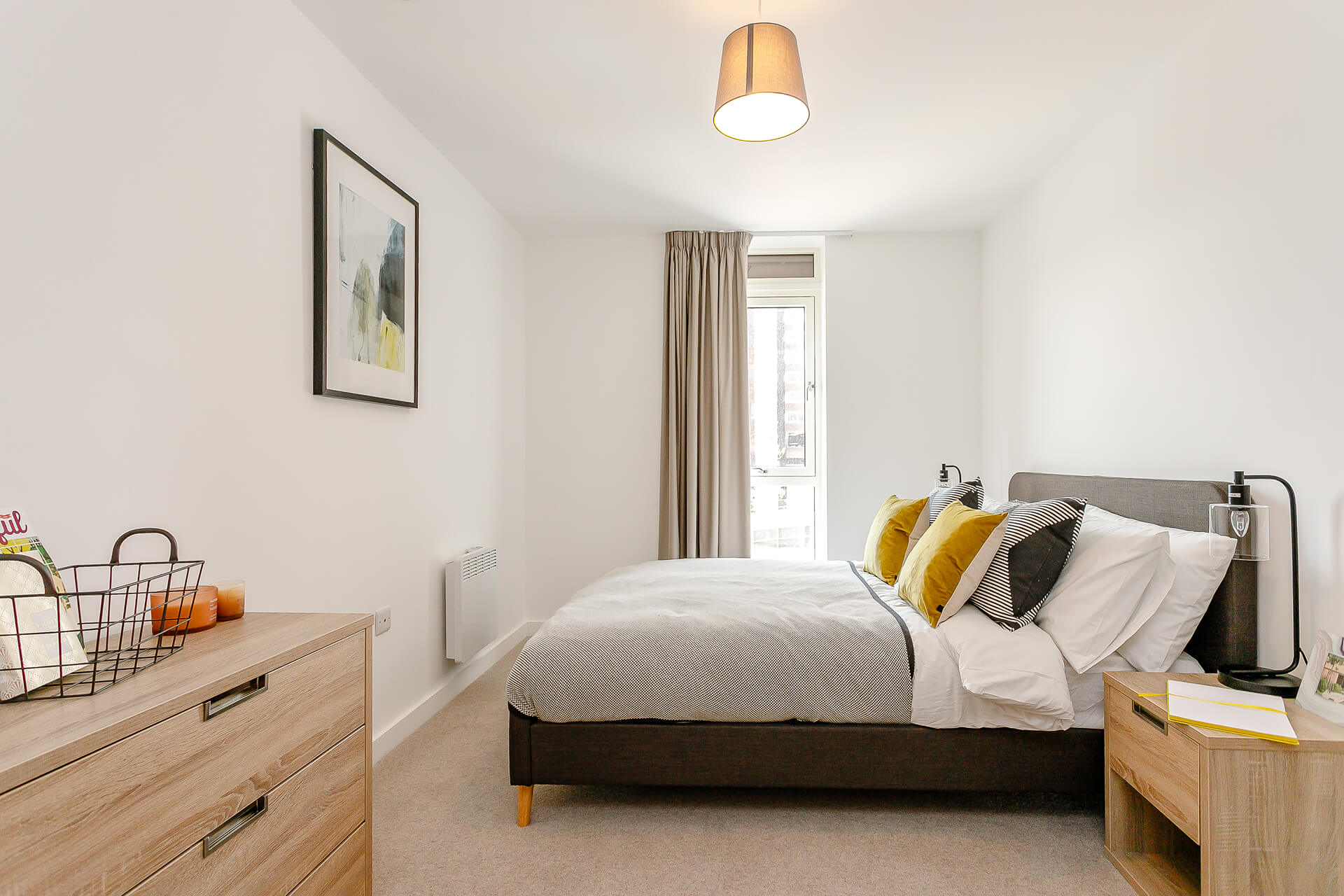 Bedroom of Birmingham apartment
