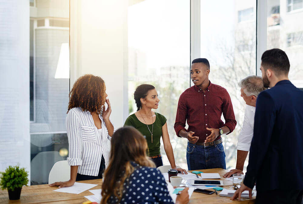 Group of people in a meeting room