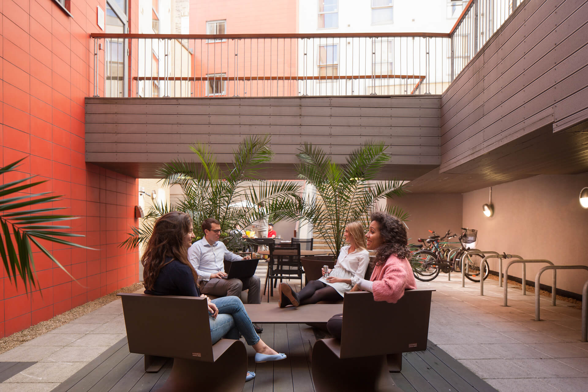 Canto court student accommodation courtyard