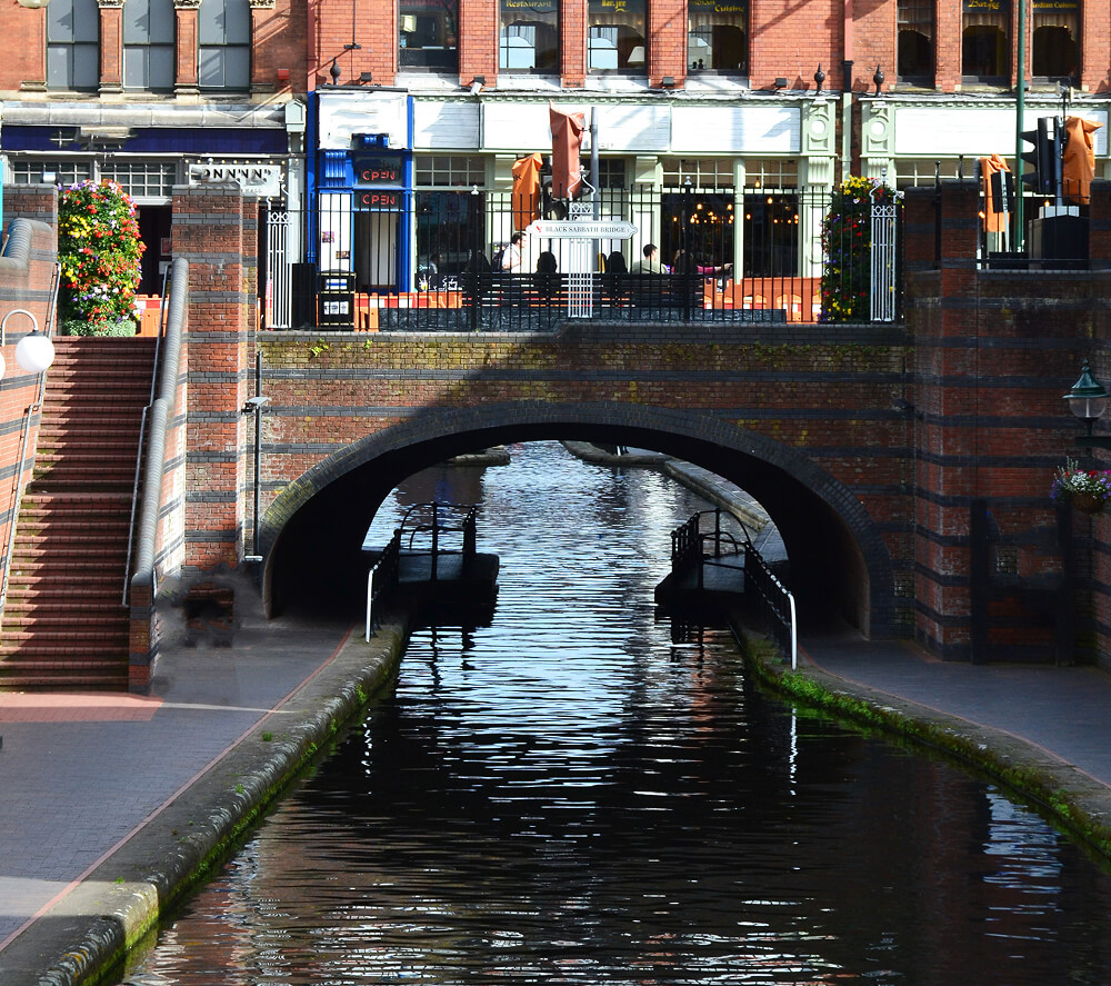 Canal and bridge in Birmingham