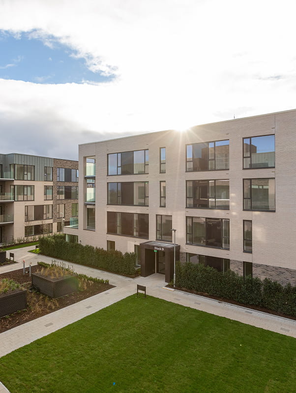 Dublin building exterior and courtyard
